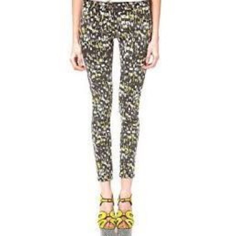 Sass & Bide The Morning Day Print Skinny Jeans Size 25 Ankle Zip Stretch